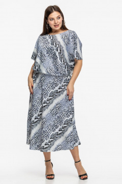 Блуза, юбка Avila 0775 светло-серый - фото 3