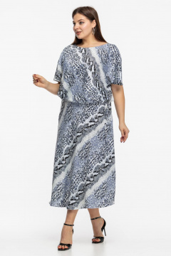 Блуза, юбка Avila 0775 светло-серый - фото 2