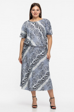 Блуза, юбка Avila 0775 светло-серый - фото 1