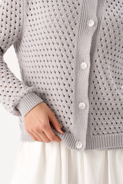 Жакет Romgil РВ0212-ХЛ4 светло-серый - фото 5