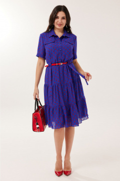 Платье Твой имидж 2121 синий_горошек - фото 5