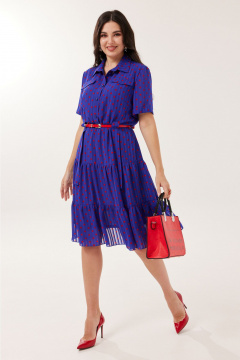 Платье Твой имидж 2121 синий_горошек - фото 1