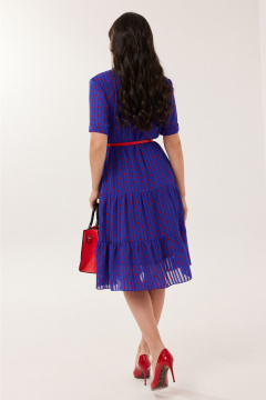 Платье Твой имидж 2121 синий_горошек - фото 2