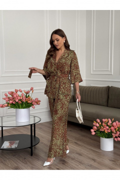 Блуза, брюки Dilana VIP 2092 леопардовый_принт - фото 2