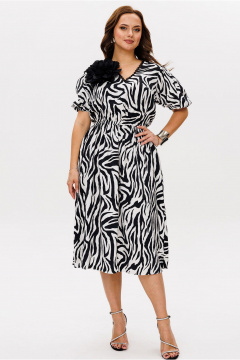 Платье Mislana 1774 черно-белый - фото 1