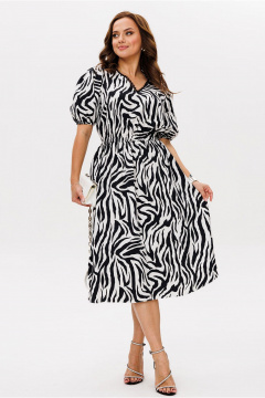 Платье Mislana 1774 черно-белый - фото 2