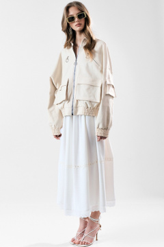 Бомбер MilMil 1197 кремовый - фото 5