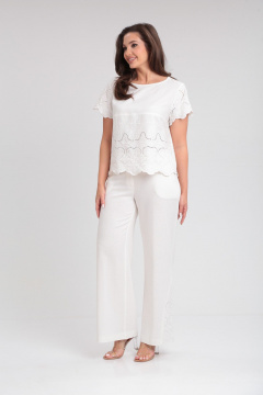 Блуза, брюки ZigzagStyle 563 белый - фото 4