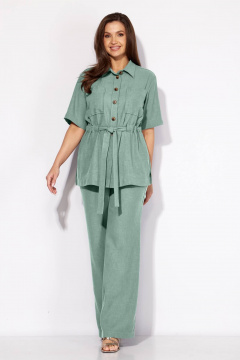 Блуза, брюки Ольга Стиль Л-222 мята - фото 3