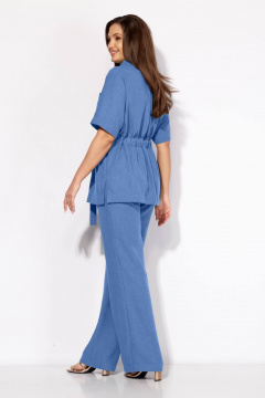 Блуза, брюки Ольга Стиль Л-222 светло-синий - фото 3