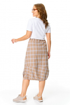 Юбка T&N 7638 бежевый_в_клетку - фото 4