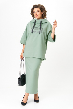 Джемпер, юбка Michel chic 1248/1 пастельный_зеленый - фото 1