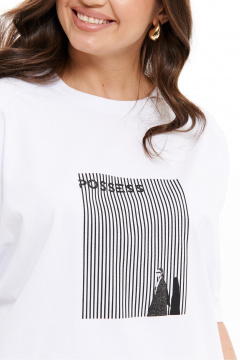 Джемпер Панда 101943 белый - фото 3