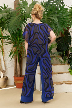 Брюки, туника Anastasia 1100.1 принт/синий - фото 5