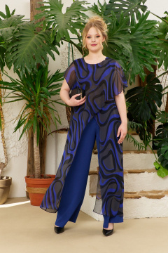 Брюки, туника Anastasia 1100.1 принт/синий - фото 4