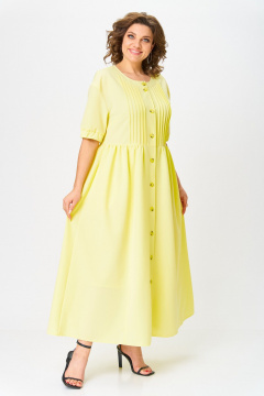Платье ANASTASIA MAK 1219 бледно-желтый - фото 3