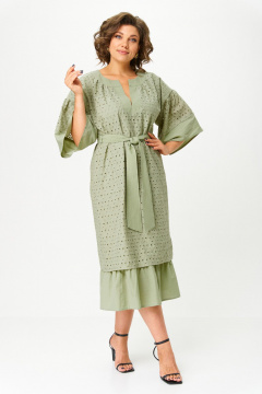 Платье ANASTASIA MAK 1255-А олива - фото 2