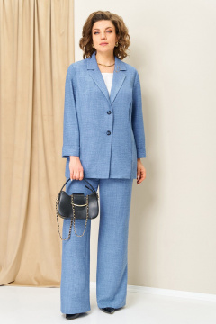 Блуза, брюки, жакет VOLNA 1407 голубой - фото 2