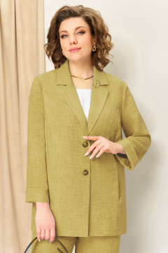 Блуза, брюки, жакет VOLNA 1407 горчично-желтый - фото 4