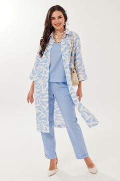 Блуза, брюки, топ Твой имидж 2146 голубой - фото 1
