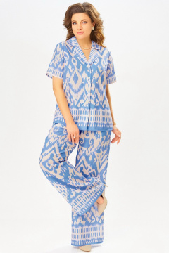 Блуза, брюки Fita 3061 бежево-голубой - фото 1