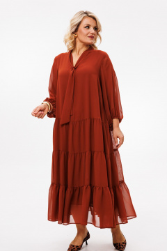 Платье Anastasia 1227 терракот - фото 3