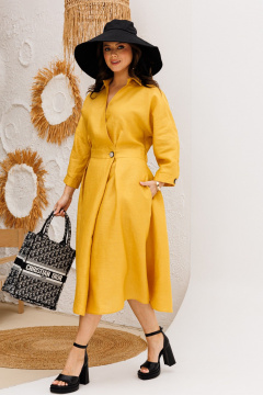 Платье Anastasia 1229 горчица - фото 4