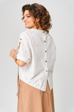 Блуза, юбка Aira Style 24122 молочно-бежевый - фото 5