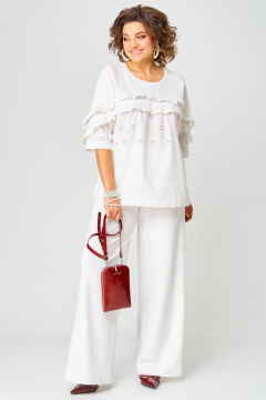 Блуза, брюки Aira Style 24225 молочный - фото 2