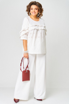 Блуза, брюки Aira Style 24225 молочный - фото 1