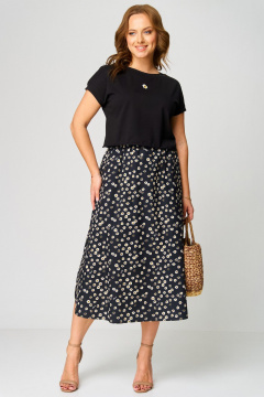 Топ, юбка Мишель стиль 1272 черный - фото 1
