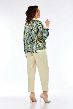 Брюки, бомбер, футболка Милора-стиль 1329 рептилия_молоко - фото 4