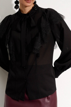Блуза Nelva 22726 черный - фото 3
