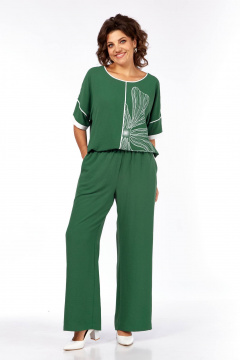 Блуза, брюки Диомант 2064 зеленый - фото 5