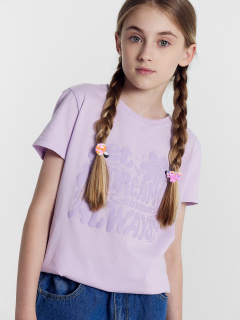 Футболка Mark Formelle 117845/24-28158П-0 лаванда_печать_2_сл_на_пол - фото 4