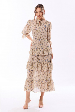 Платье Golden Valley 4919-1 бежевый - фото 1