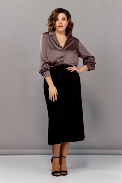 Блуза Ольга Стиль С-911 сиреневый_туман - фото 2