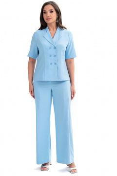 Брюки, жакет Alani Collection 2334 голубой - фото 3