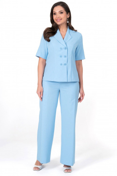 Брюки, жакет Alani Collection 2334 голубой - фото 2