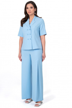 Брюки, жакет Alani Collection 2334 голубой - фото 4