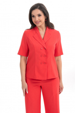 Брюки, жакет Alani Collection 2334 коралл - фото 5