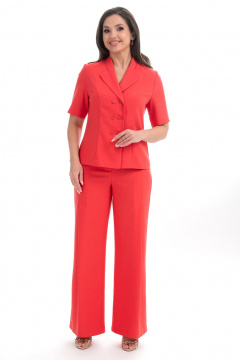 Брюки, жакет Alani Collection 2334 коралл - фото 4