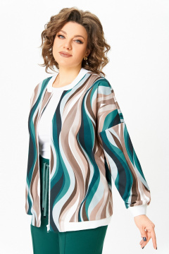 Бомбер Swallow 785.2 мультиколор/разводы - фото 2