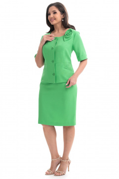 Жакет, юбка Alani Collection 2342 зеленый - фото 3