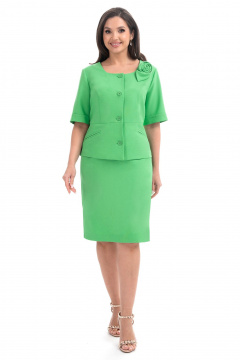 Жакет, юбка Alani Collection 2342 зеленый - фото 2