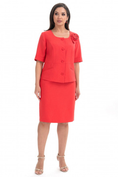 Жакет, юбка Alani Collection 2342 коралл - фото 2