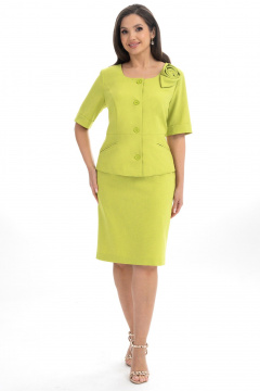 Жакет, юбка Alani Collection 2342 салатовый - фото 4