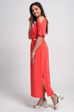 Платье Alani Collection 2356 коралл - фото 5