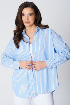 Брюки, рубашка LeNata 20496 бело-голубой - фото 2