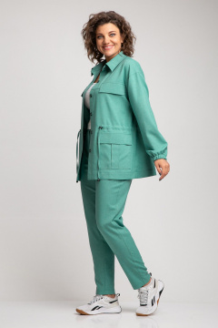 Брюки, жакет Liona Style 946 мятно-зеленый - фото 5